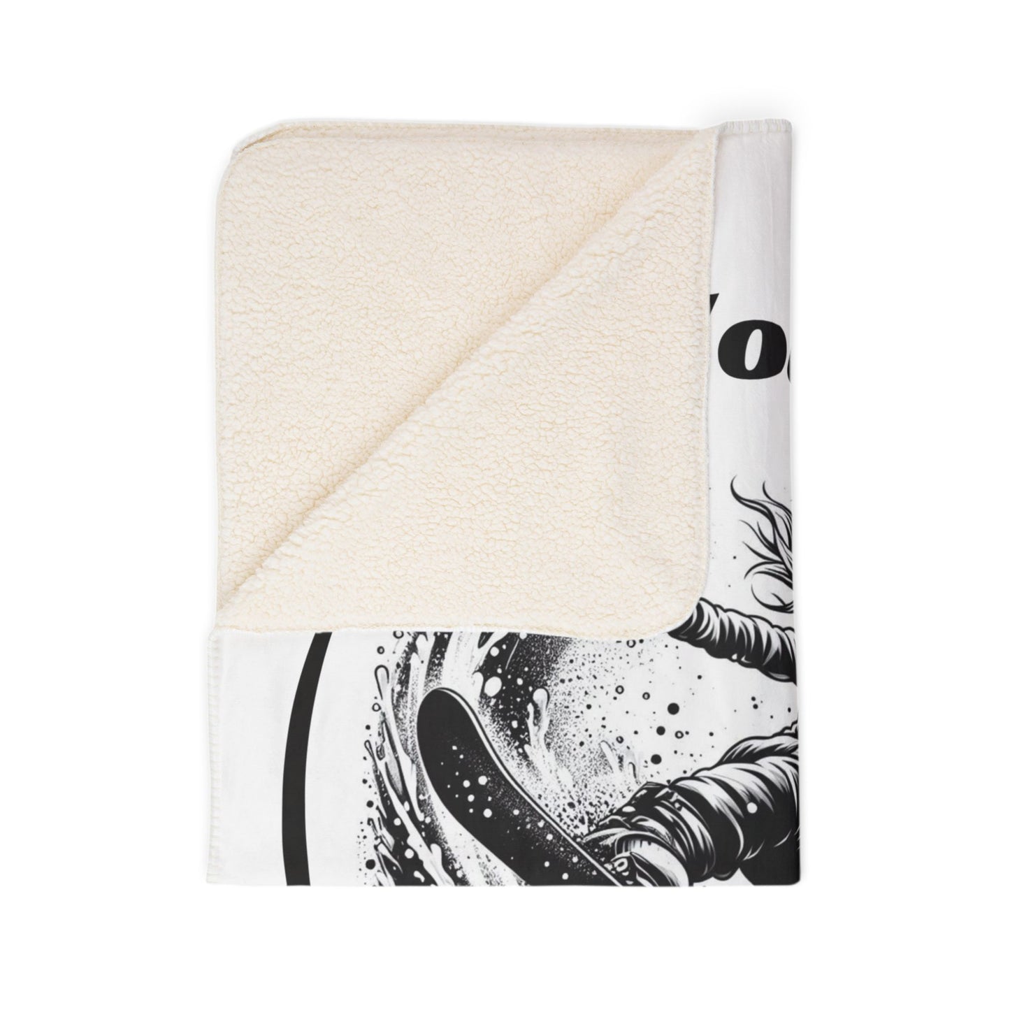 Snowboarding Fleece Sherpa Blanket