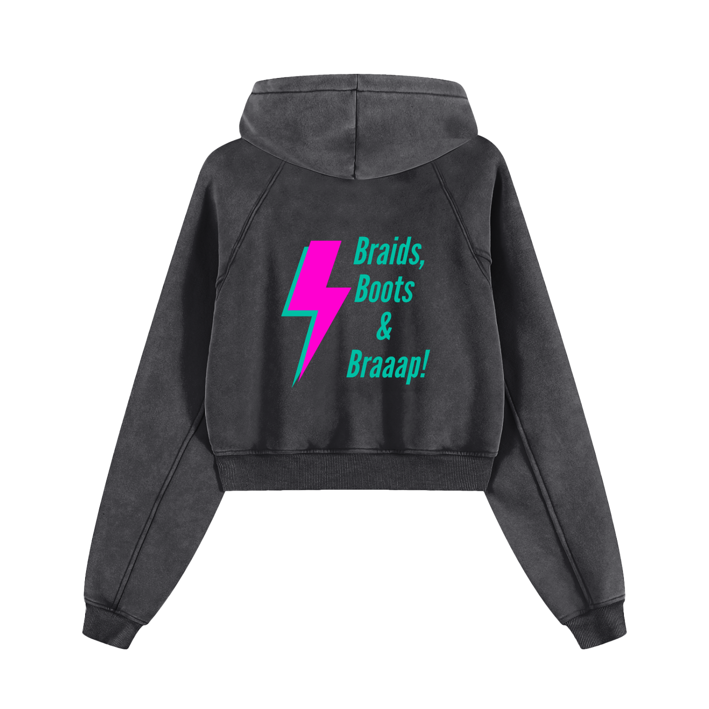 Snow Washed Cropped Hoodie